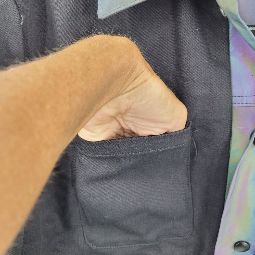 Cult Of‎ Individuality Reversible Type II Denim Jacket Oil Slick Iridescent XL - Picture 15 of 16